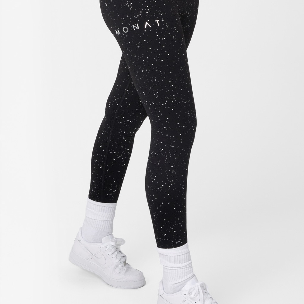 Monat Black and White Speckled leggings